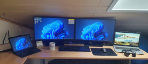 HomeOffice Arbeitsplatz mit dem Dual Monitor KVM von TESmart